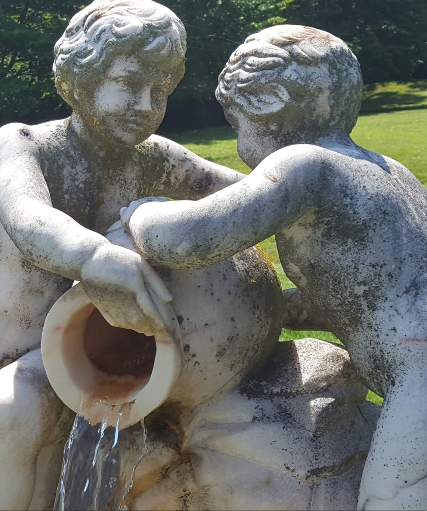 Albemarle Estate statue of two pouring water