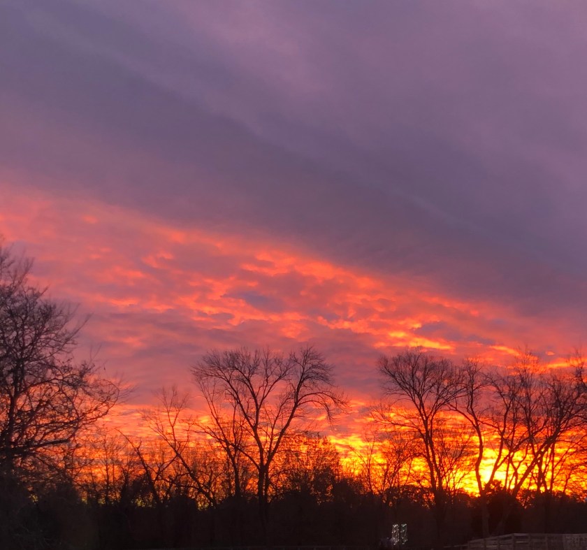 Sunrise in winter, St. Louis