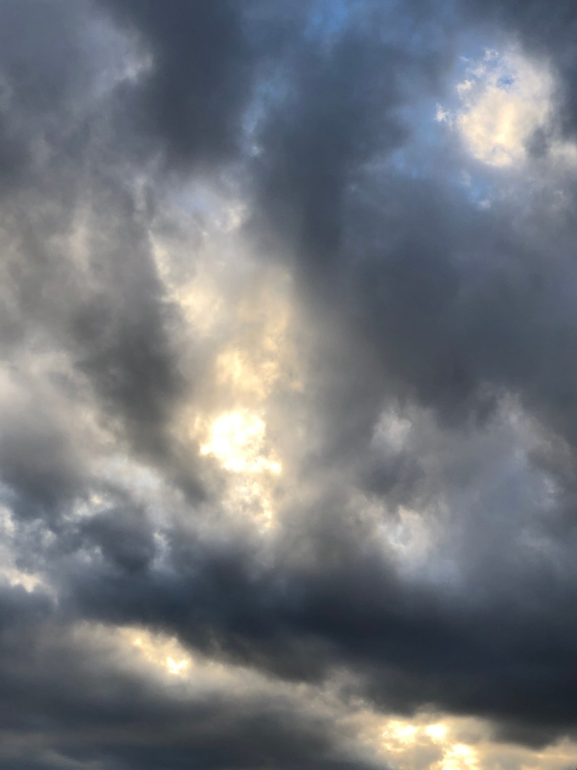 texas january sky w clouds and sun