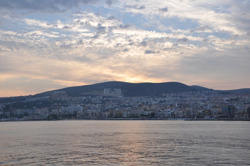 Istanbul, sunrise above Bosphorus, looking to European side