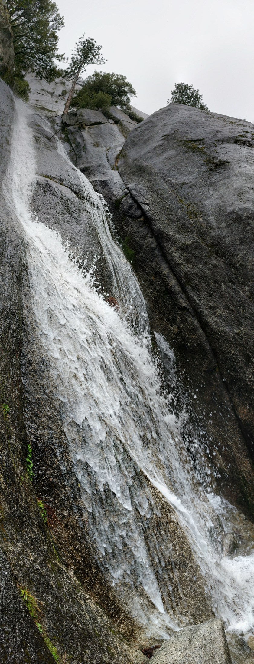 Yosemite waterfall, looking up