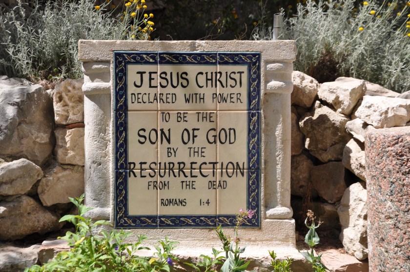 Resurrected Jesus plaque, Jerusalem