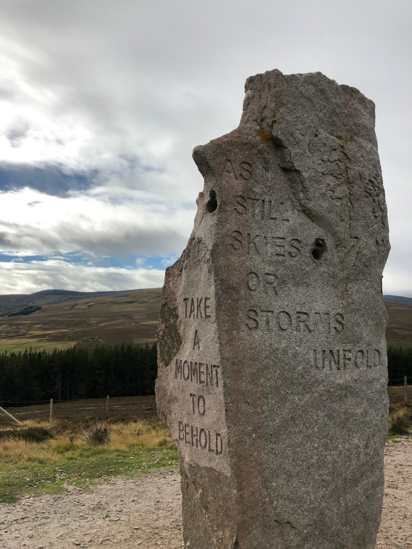 Scotland stone marker: Take a moment to behold