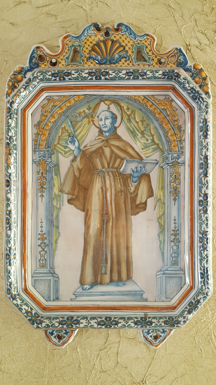 Delft polychrome of a saint, 1760