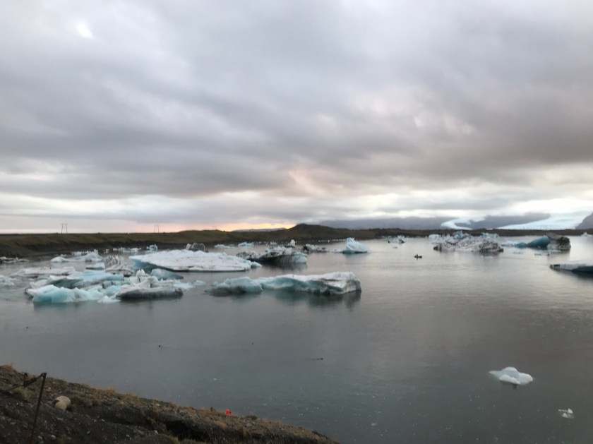 Iceland ice floes under clouds (NK)