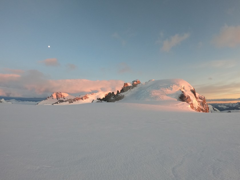 Snow field w rocks in sun, Patagonia (IRS)